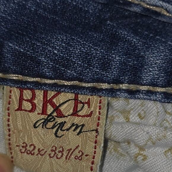 BKE Jeans Womens 34x20 Blue Culture Boot Cut Off Crop Raw Hem DIY Ankle Cropped - Picture 13 of 14